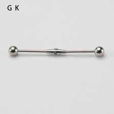 Industrial Barbell Stainless Steel CZ Helix-Conch Cartilage Piercing Men Women