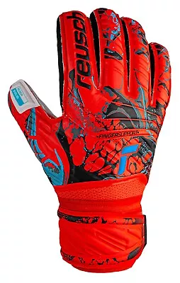 reusch Attrakt Grip Torwart Handschuh Gr. 8 in Rot, Goalkeeper Gloves