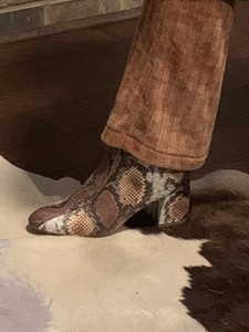 chinese laundry snakeskin booties