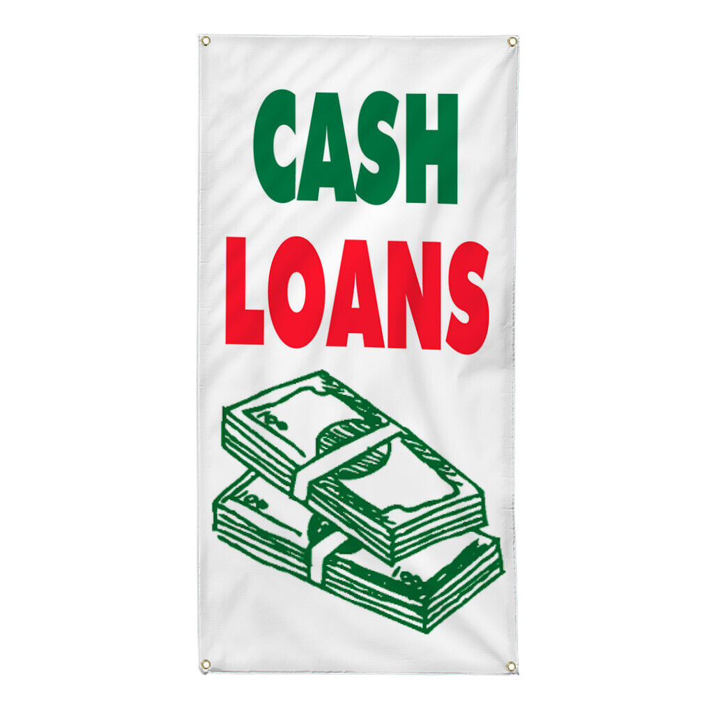 S L1200 Vertical vinyl banner multiple sizes cash loans business business outdoor