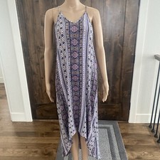 Knox Rose Size XS Women's Bohemian Spaghetti Strap Maxi Dress ***