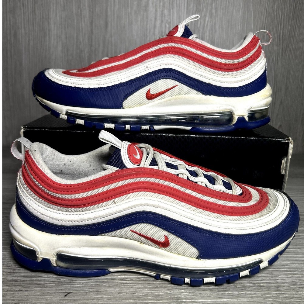 Nike Air Max 97 USA Red White Blue Mens Size 8.5 CW5584-100 Classic Sneakers