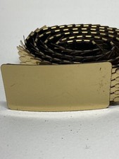 Vintage 80's Stretch Metal Belt Gold Tone Fish Scale Disco Glam Women's Mermaid