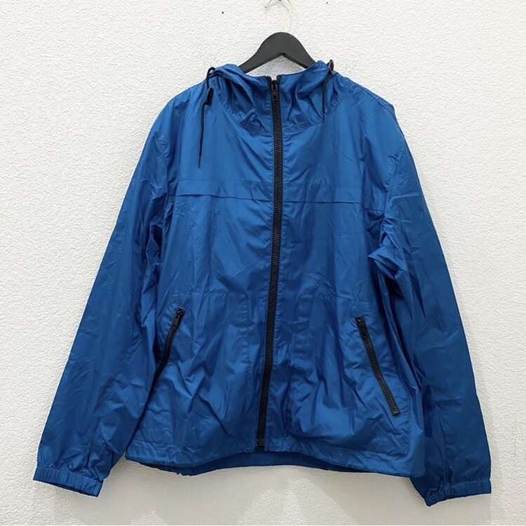 NWT Coach F85806 Marine Blue Hooded Packable Windbreaker Men's