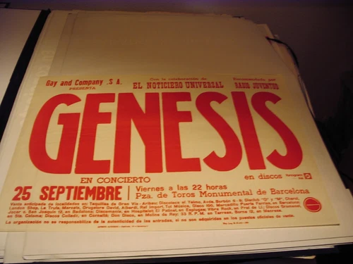 GENESIS ORIGINAL POSTER TOUR 1981 BARCELONA 19X27´´