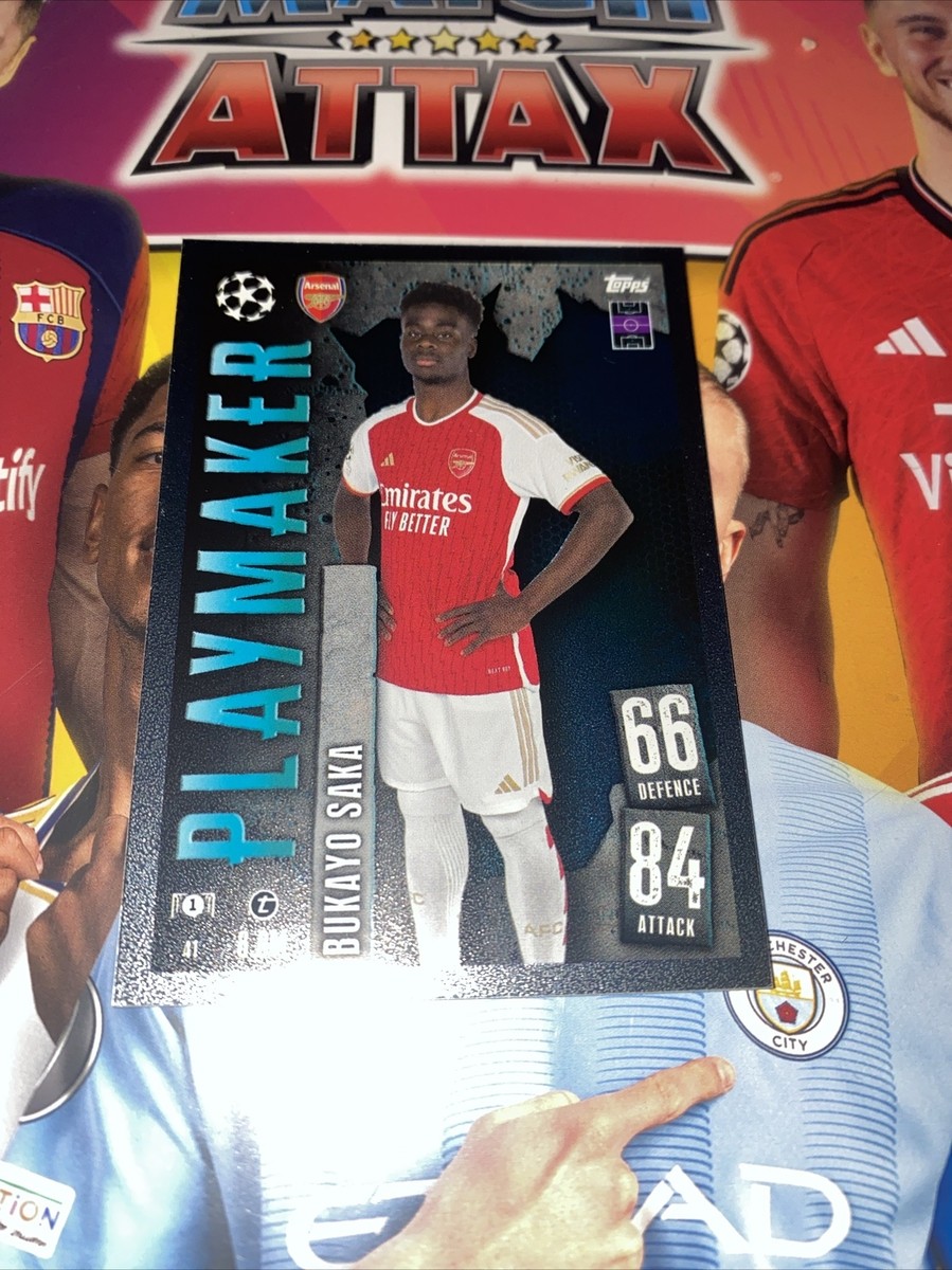 Topps Match Attax 23/24 1st Playmaker Arsenal Fc Bukayo Saka #41