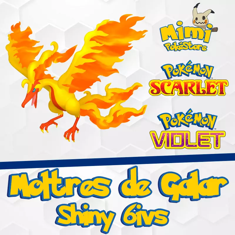 Galarian Moltres Shiny 6IVs Galar Event - Pokemon Scarlet & Violet