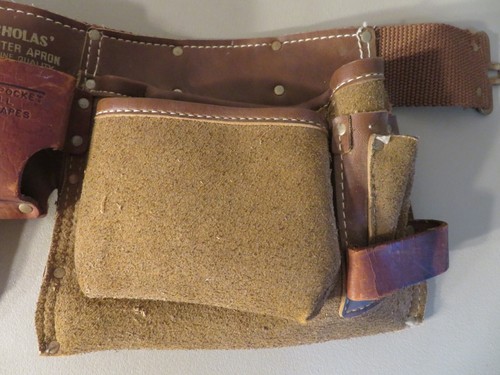 Nicholas 11-Pocket Carpenter's Apron Tool Belt Pouch Suede Leather - Picture 5 of 8