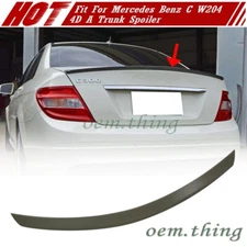 Fit For Mercedes Benz W204 C Class A Type Rear Trunk Spoiler Wing 4DR Sedan