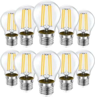 10 Stück  LED Filament Tropfen 4W=35W E27 klar 400lm Lampen Warmweiß 2700K 360°