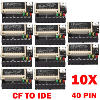 10PC Compact Flash CF to 3.5 Female 40 Pin IDE Bootable Adapter Converter Card
