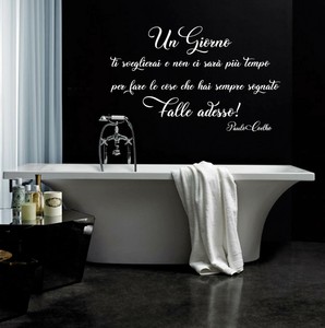 Wall Stickers Frase Adesivi Frasi Murali Vita Life Paulo Coelho Decorazioni Ebay