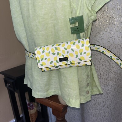 kate spade New York lemons ? belt bag/ fanny pack size S/M Kate Spade New York Lemon Toss Leather Belt Bag Fanny Pack  main image 4