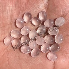 Natural Rose Quartz Oval 4x6 mm to 15x20 mm Cabochon Loose Gemstone Lot