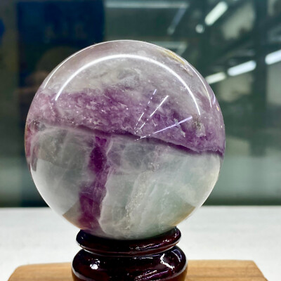 1.12LB Natural Color Fluorite Sphere Quartz Crystal Ball Energy Healing