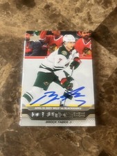 Brock Faber Signed Auto 2023-24 Upper Deck Debut Dates Rc Card Minnesota Wild