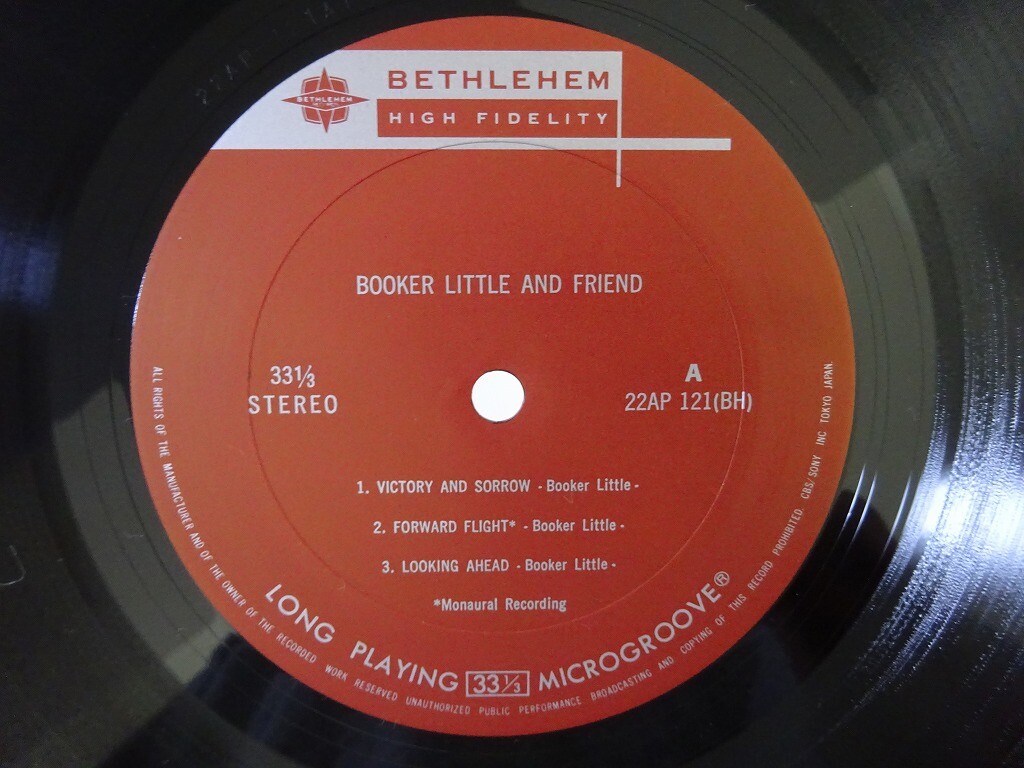 その他 LP Booker Little Booker Little And Friend 22AP121 BETHLEHEM /00260 Booker Little And Friend Bethlehem Records 22AP 121 Japan