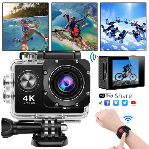 1080P 4K Ultra HD Sport Action WiFi Camera DVR DV EIS Waterproof 20MP Camcorder - Afbeelding 1 van 38