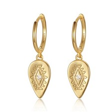 925 sterling silver small Spike hoop earrings for sensitive ear, huggie earrings