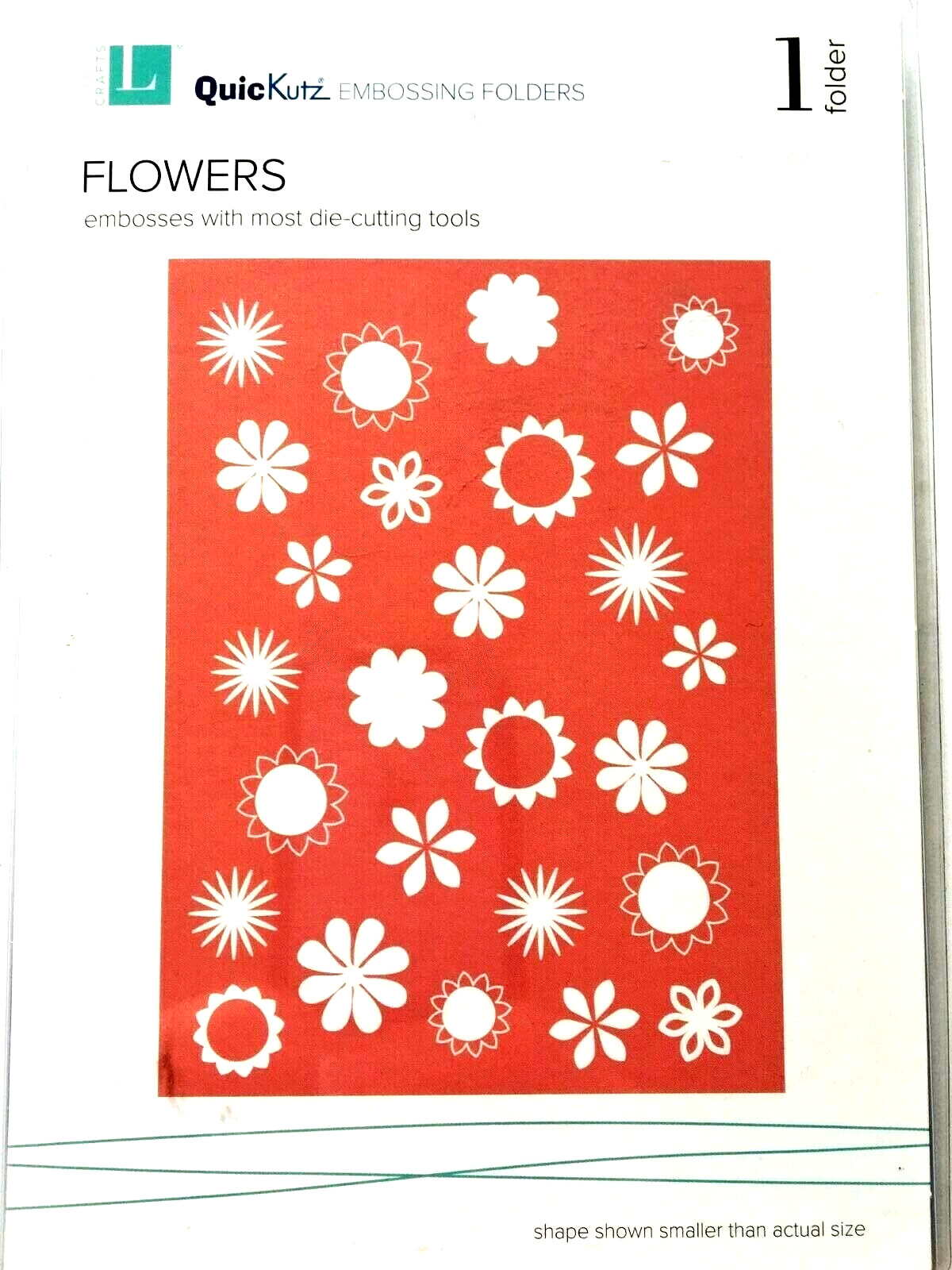 Flowers Background QuicKutz Embossing Folder by Lifestyle Crafts EF-A2-007 NEW!