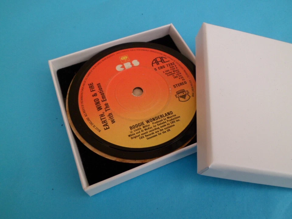 DRINKS COASTERS Upcycled Vinyl Records Vinyl SINGLES Original List E Various - Image 4 of 4