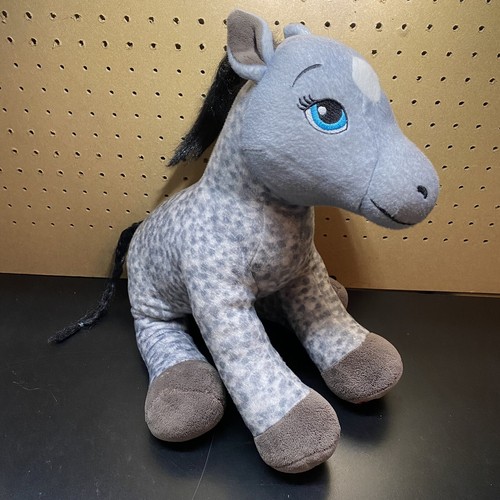 Build-A-Bear Gray-Spotted APPALOOSA HORSE Stuffed plush Plays neighing sound