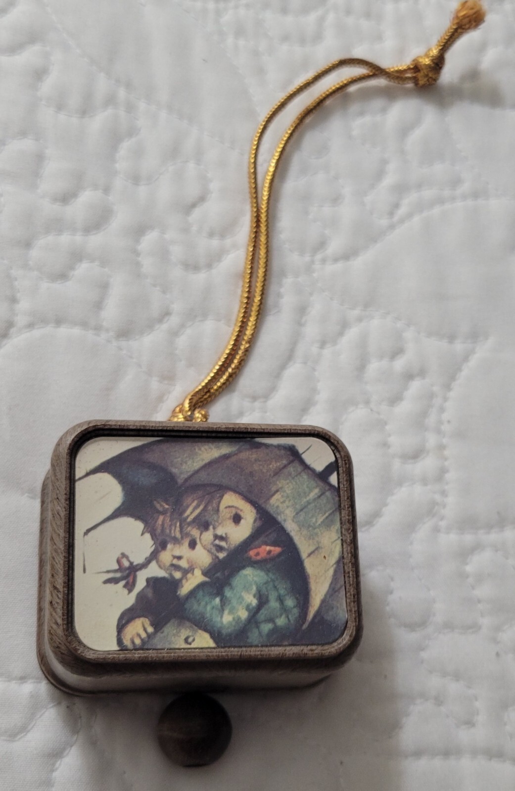 Vintage Plastic Pull String Music Box Ornament Hummel My Favorite ...