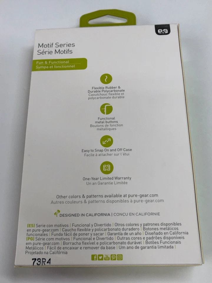 Nueva funda azul transparente serie PureGear Motif OEM para iPhone 6/6s/7/8 Plus Foto 3 de 3