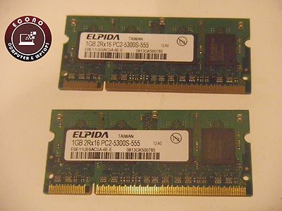 Toshiba A205-S5000 GENUINE Elpida 1GB 2Rx16 PC2-5300S-555 EBE11UE6ACSA-6E-E
