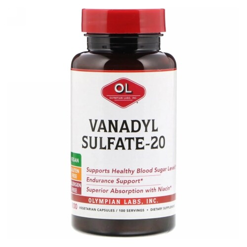 Sulfato Del Vanadyl Con Niacina 100 Tapas 20MG - Imagen 1 de 1