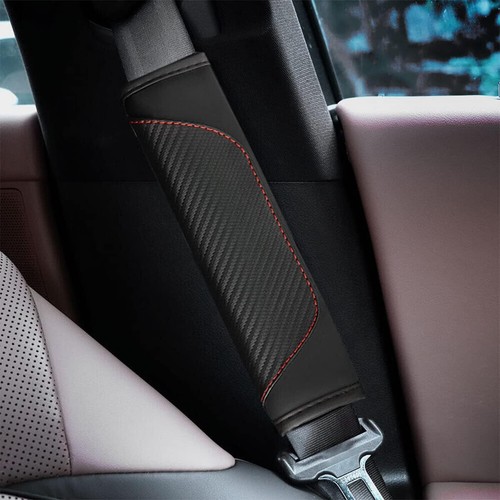 Cubierta de cinturón de seguridad de coche de 2 piezas, cubiertas de correa de hombro de cinturón de seguridad de fibra de carbono - Imagen 77 de 83