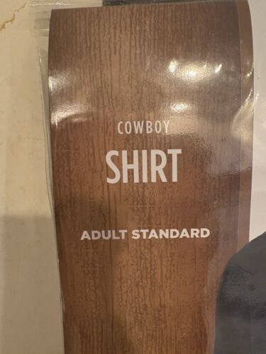 Cowboy Shirt Halloween Costume Men’s Adult Standard L Navy Blue NWT See Photos - Picture 3 of 17