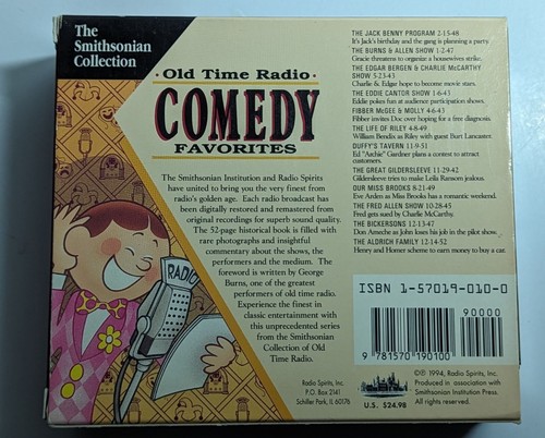 Smithsonian Collection Old Time Radio Comedy Favorites 4 Cassette Tapes Set 1994 - Picture 3 of 8