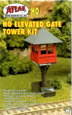 HO Scale Atlas 701 Elevated Gate Tower Building Kit