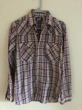 Vintage Levi's Pearl Snap Plaid Shirt Small