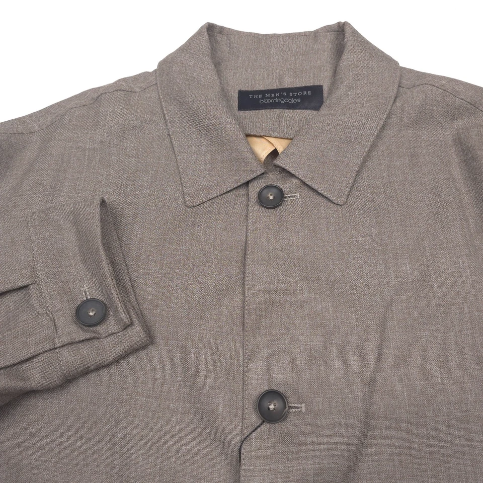 Jaqueta Masculina de Lã Micro Hopsack Bloomingdales Tan Melange Tamanho 42R $598 - Imagem 2 de 4