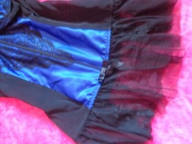 ANN SUMMERS  UNDERWIRED BLUE/BLK LONGLINE BASQUE SUSPENDER INDULGENCE  12 NWT
