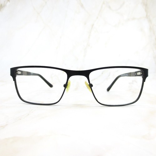 B.U.M. Equipment Eyeglasses Frame Men's Polished Black Half Rim Rectangular 140