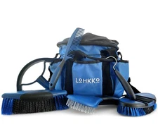 7-Piece Horse Grooming Kit | Soft Finishing Brush, Hoof Pick, Scraper, and more