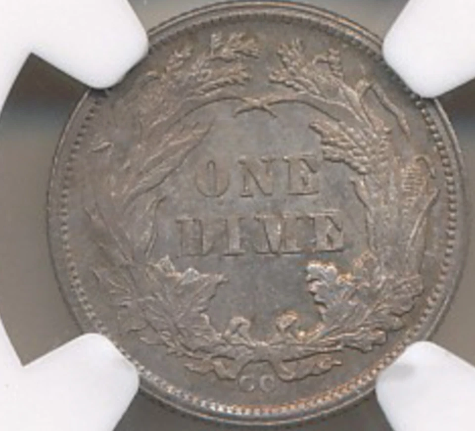 1877 CC 10C Liberty Seated Dime MS 65 NGC - Image 4 of 4