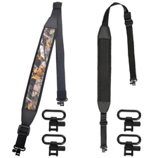 Two 2 Point Camouflage Rifle Gun Sling With Swivels Non-slip Shoulder Pad Strap