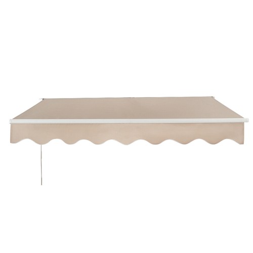 Patio DIY Retractable Manual Outdoor Garden Awning Canopy Sun Shade Shelter - Picture 8 of 87