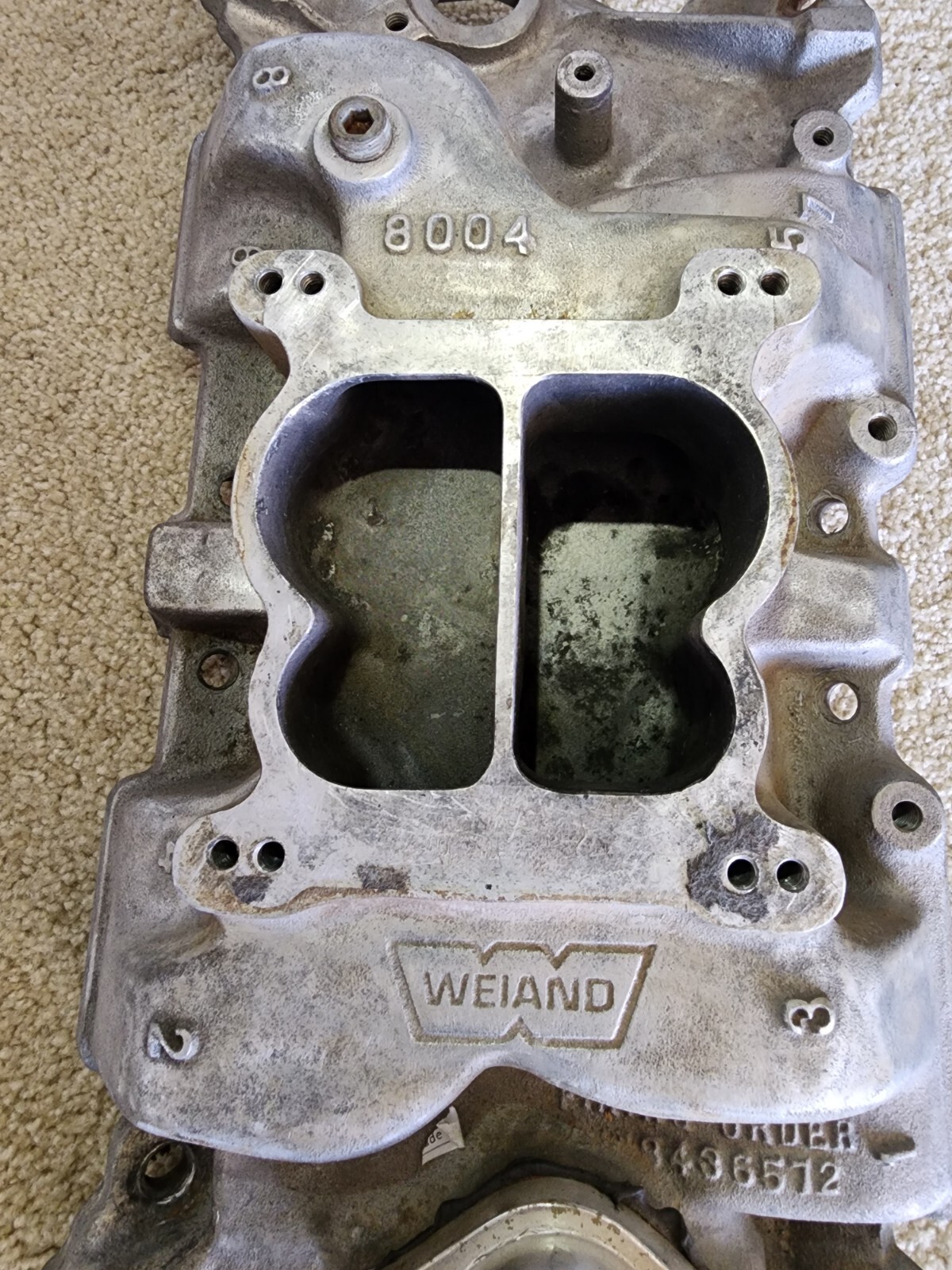 Vintage Weiand 8004 SBC V8 4 Barrel Holley Intake manifold 5.7 eBay