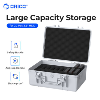 ORICO 20 Festplattenkoffer 3,5 Zoll HDD Schutzkoffer Western Digital WD Seagate