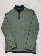 Banana Republic 100 Cotton 1/4 Zip Pullover Sweater Men's Large Green