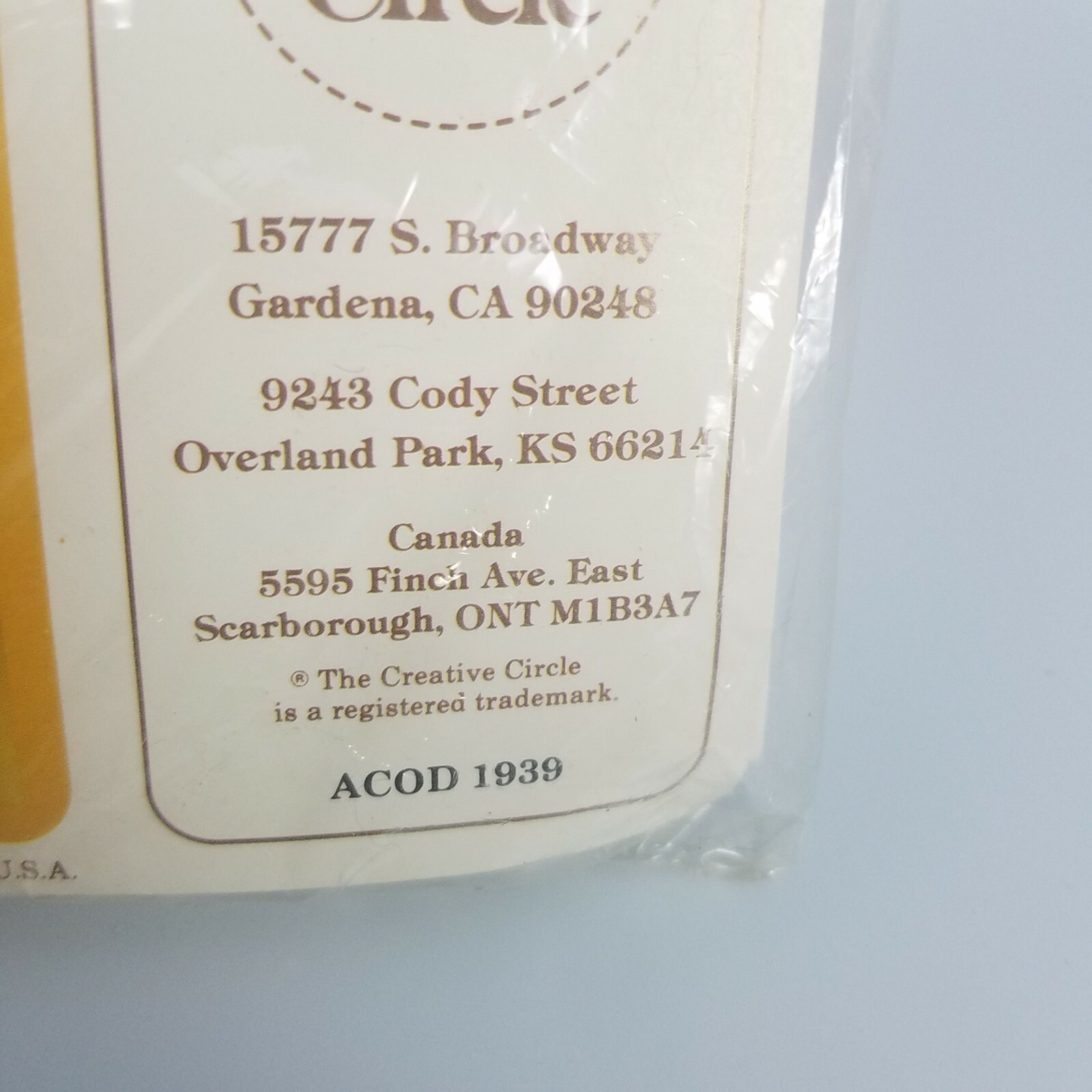 Vintage Cross Stitch Kit Creative Circle NIP Wedding Ring-Bless This Child #1940