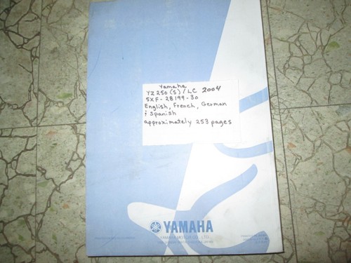 2004 YZ250 ( S ) / LC Owner's service manual , 5XF-28199-30 - Picture 11 of 11