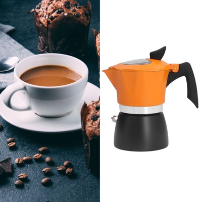 Coffee Maker 150ML Classic Italian Style Double Color Aluminum Moka Stove Coffee