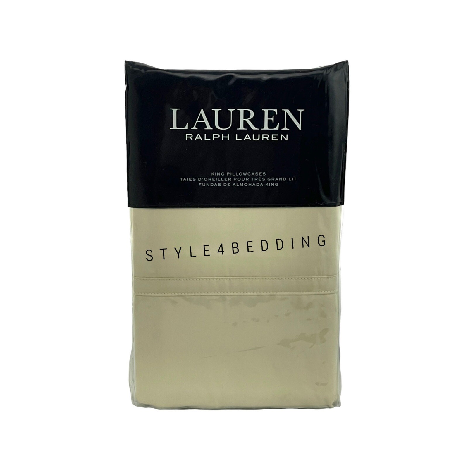 Ralph Lauren Spencer Solid Sateen 475 Thread Count KING Pillowcases