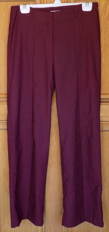 Windsor Ladies Size 7 Mid Rise Maroon Stretch Bootcut Dress Pants